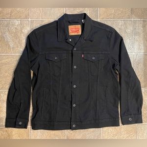 LEVI'S Standard Trucker Denim Jacket Black Men's Size XL EUC